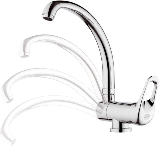 Rubinetto lavello con bocca alta girevole - serie remix