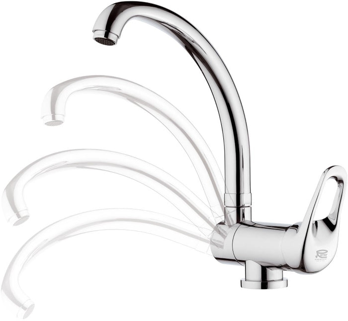 Rubinetto lavello con bocca alta girevole - serie remix