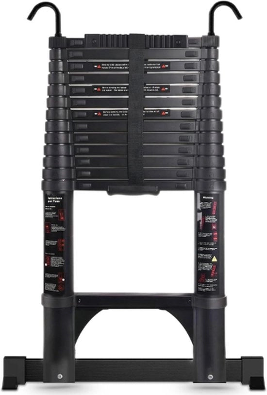 Scala Telescopica da 4,7 Metri - Telescopica con Volo - Scala Telescopica - Riportabile - Chiusura Soft - Regolabile