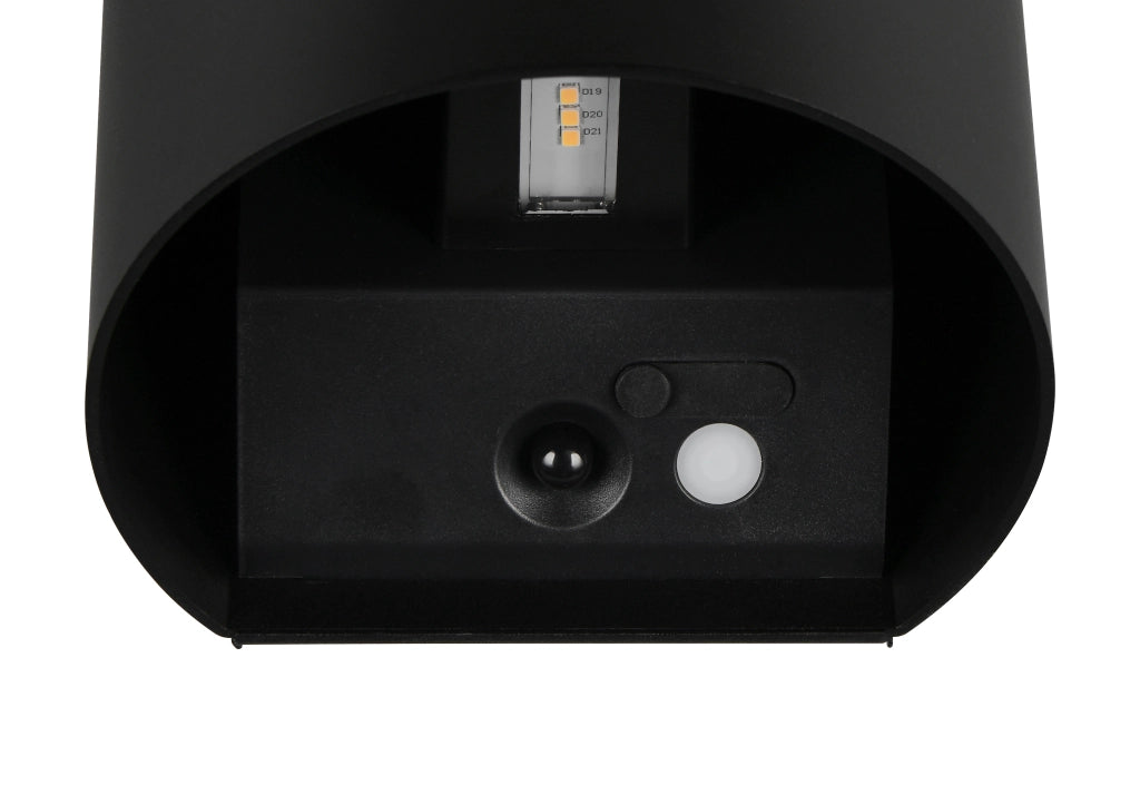 Applique esterna LED 1W nera semicircolare PIR GENIE RL