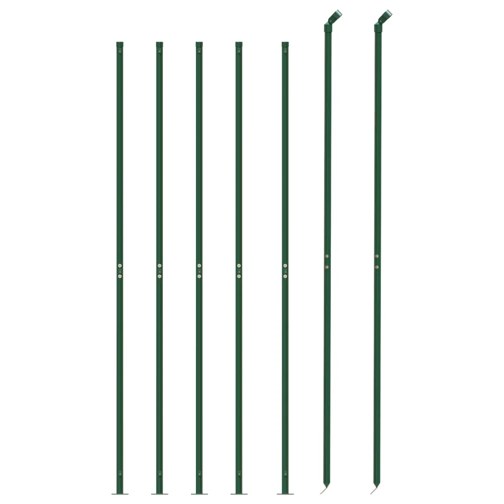 Recinzione Metallica con Flangia Verde 2,2x10 m 154167
