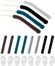 Occhiali da sole con guanciali di cotone soffice, antiscivolo - Set da 4 pezzi con supporti nasali
