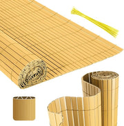 Schermo per giardino in PVC - separazione balcone e giardino - schermo per terrazza - colore bambù - 1,6x3m