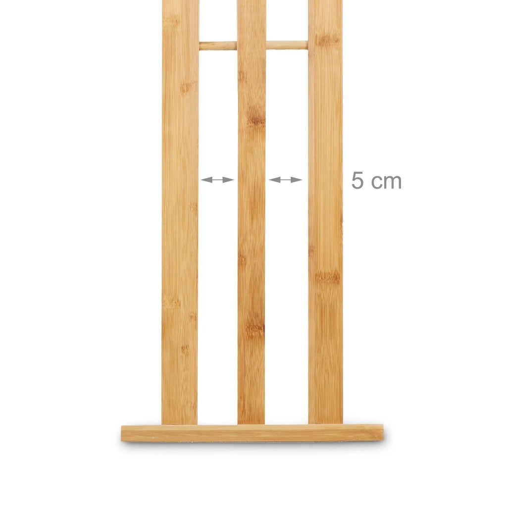 Portasciugamani in bambù appendiabiti accessori per il bagno 82 cm 3213023