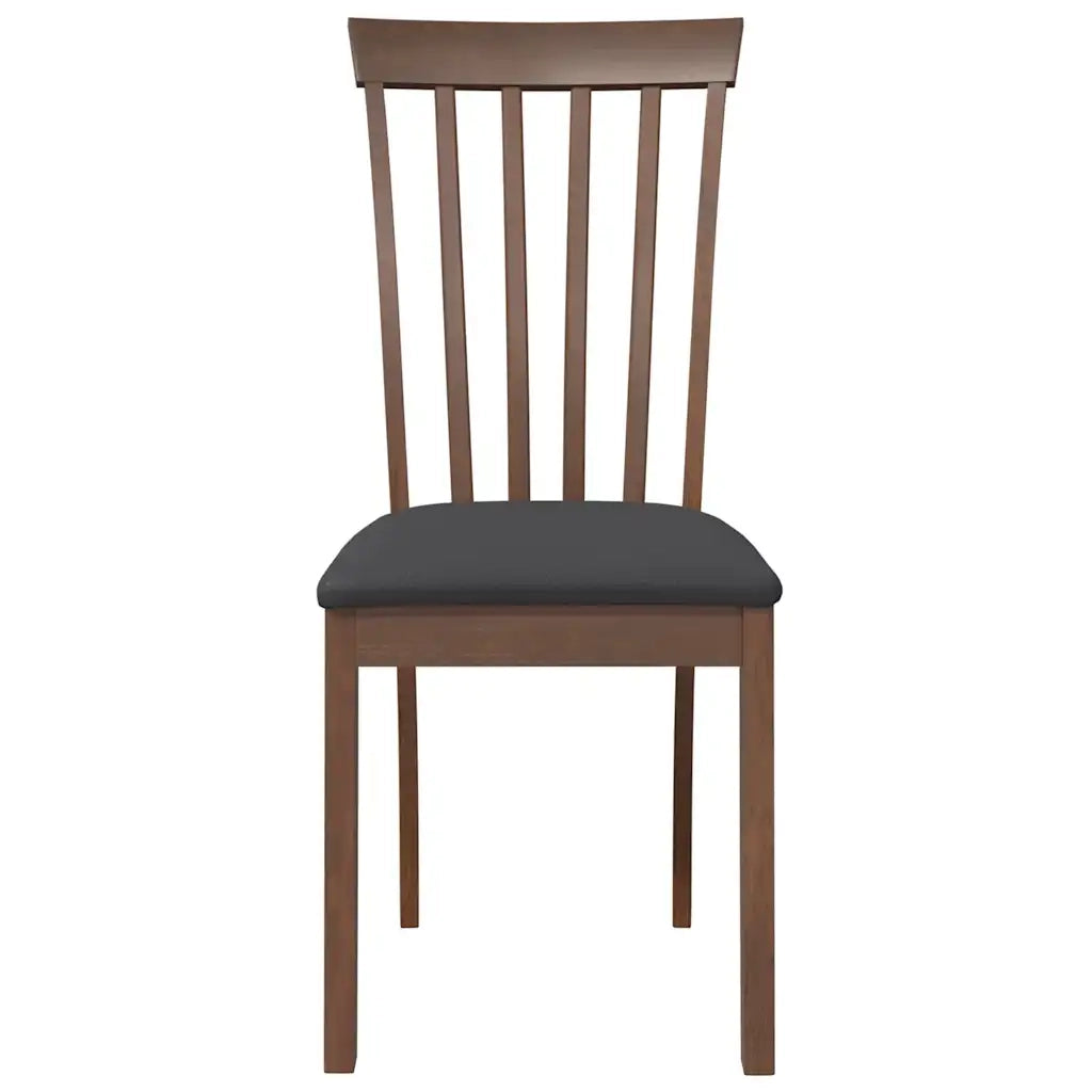 Sedie da Pranzo con Cuscini 2pz Marrone Legno Massello di Hevea 4102388