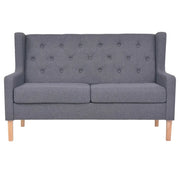 Divano a 2 Posti-Sofa 2 Posti in Tessuto Grigio