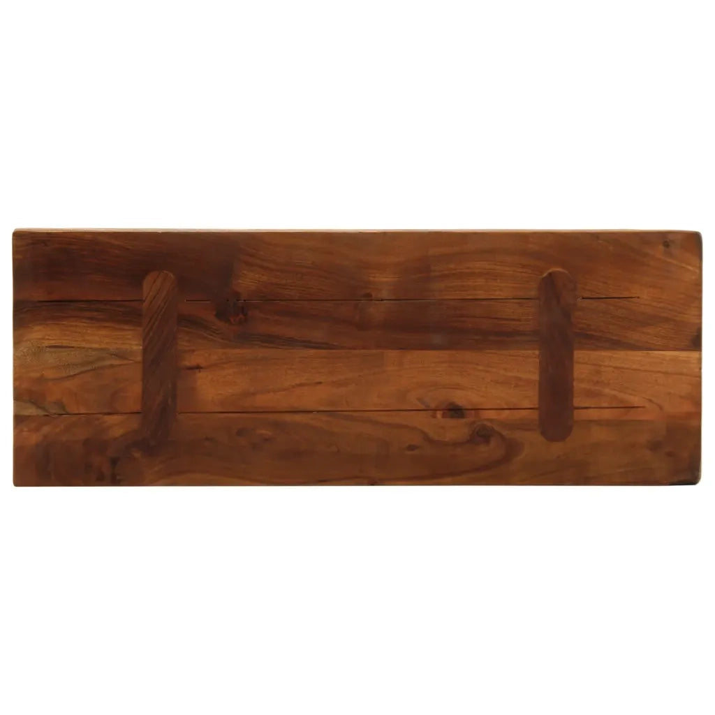 Piano Tavolo 90x20x3,8 cm Rettangolare in Massello di Recupero 371089