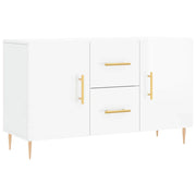 Credenza | Madia | Buffet da pranzo | Armadio da pranzo Bianco Lucido 100x36x60 cm in Legno Multistrato