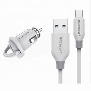 Trade Shop - Kit Caricabatteria Auto 5v-2.1a Cavo Type-c Usb 1mt Ricarica 10w Maxtech Ma-tc02 -