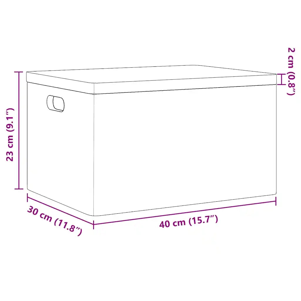 vidaXL Scatola in Legno con Coperchio&Manici 40x30x23 cm Legno di Pino