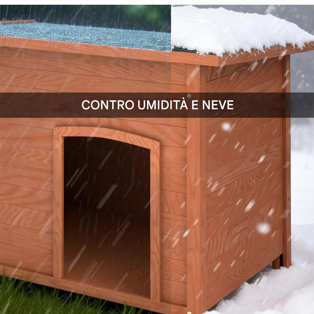 Cuccia per Cani Grande per Esterno in Legno Tetto Apribile Casetta per Animali