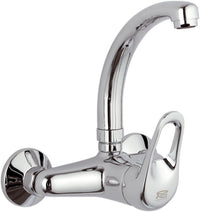 Rubinetto lavello a muro, bocca modello corto - serie remix