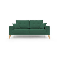 Danish Divano moderno in tessuto morbido impermeabile T02 146 cm verde
