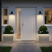 Fioriera da giardino con LED 2 pz Argento 30 x 40 x 30 cm 8008079