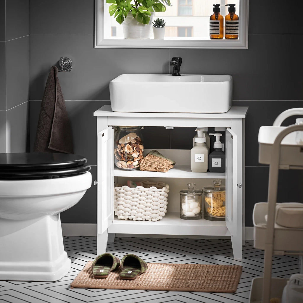 Mobiletto Bagno Colonna Bagno Cassettiera Bagno Bianco Con Cassetti Frg202-W