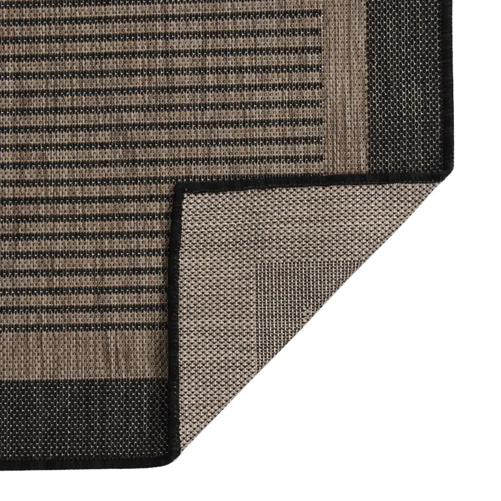 Tappeto da Esterni a Tessitura Piatta 200x280 cm Marrone Scuro cod mxl 69324