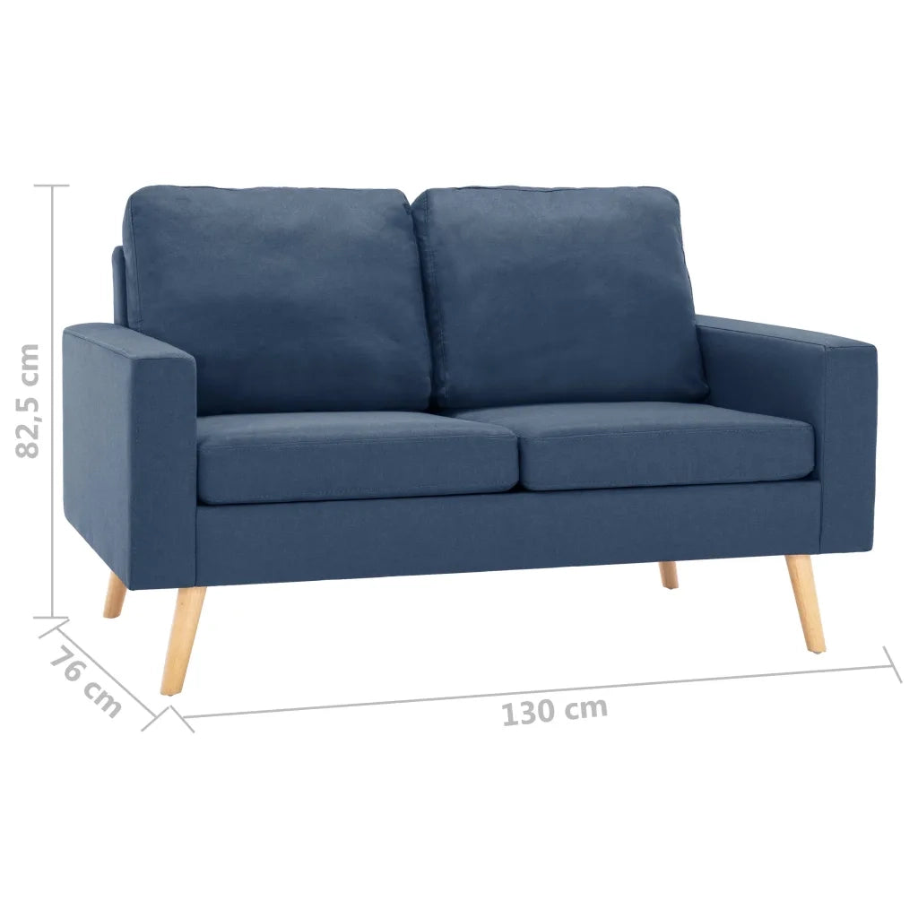 Divano a 2 Posti Blu in Tessuto cod mxl 24810