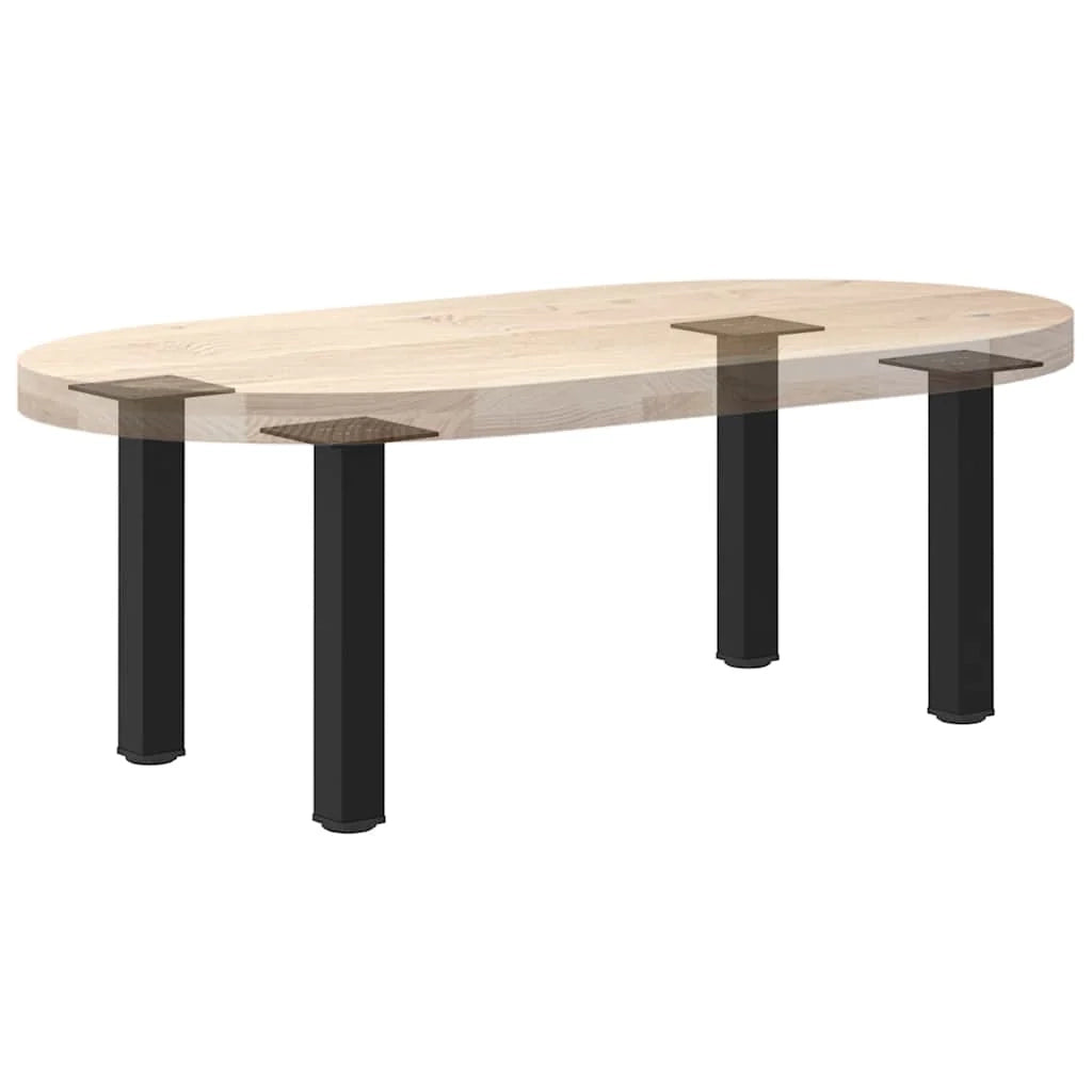Set di 4 gambe regolabili per tavolino da caffè 42 x 40 x 40 cm design estetico moderno in acciaio nero 02_0056750