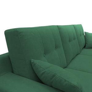 Danish Divano angolare REVERSIBILE in tessuto morbido impermeabile T02 237 cm verde