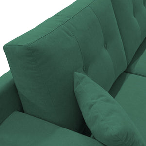 Danish Divano moderno in tessuto morbido impermeabile T02 186 cm verde