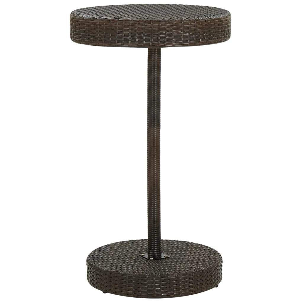 Set Bar da Giardino 3 pz con Cuscini in Polyrattan Marrone 3064758