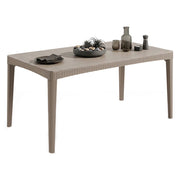 Tavolo da esterno Salmon, Base per picnic, Piano da pranzo da giardino, Banco outdoor multiuso, 160x90 h74 cm, Tortora