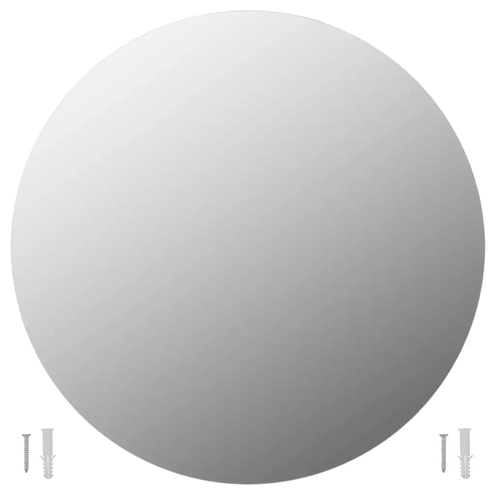 Specchio da Parete-Specchio a Muro-Specchio Decorativo 60 cm in Vetro Circolare