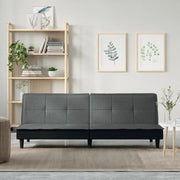 Divano Letto Grigio Scuro in Tessuto 351914