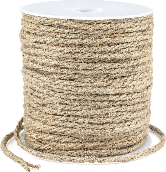 3 mm cordone di juta naturale a 4 strati per decorazioni di pacchi e fiori.