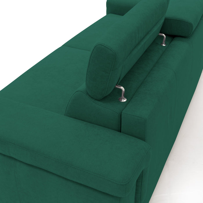 Giunone Divano letto mat. H18 240 cm (mat. 160x197 cm) verde
