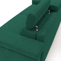 Giunone Divano letto mat. H18 220 cm (mat. 140x197 cm) verde