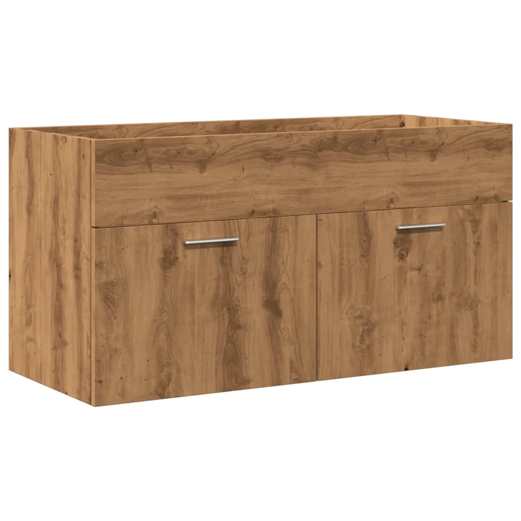 Mobile da Bagno con Lavabo Integrato Rovere Artigianale 3328586