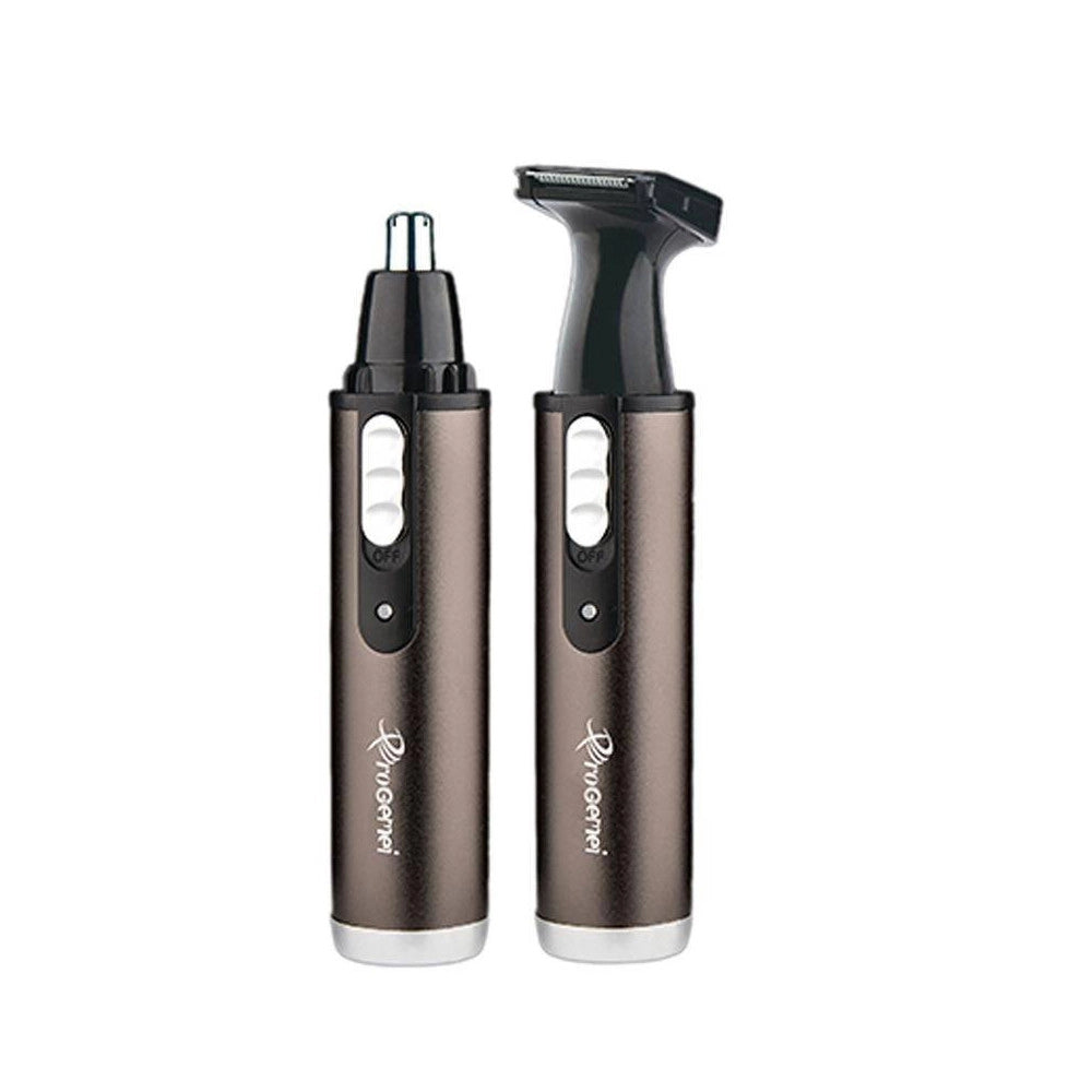 Trade Shop - Trimmer Gm3112 2in1 Rifinitore Regolatore Per Naso Orecchie Batteria Ricaricabile -