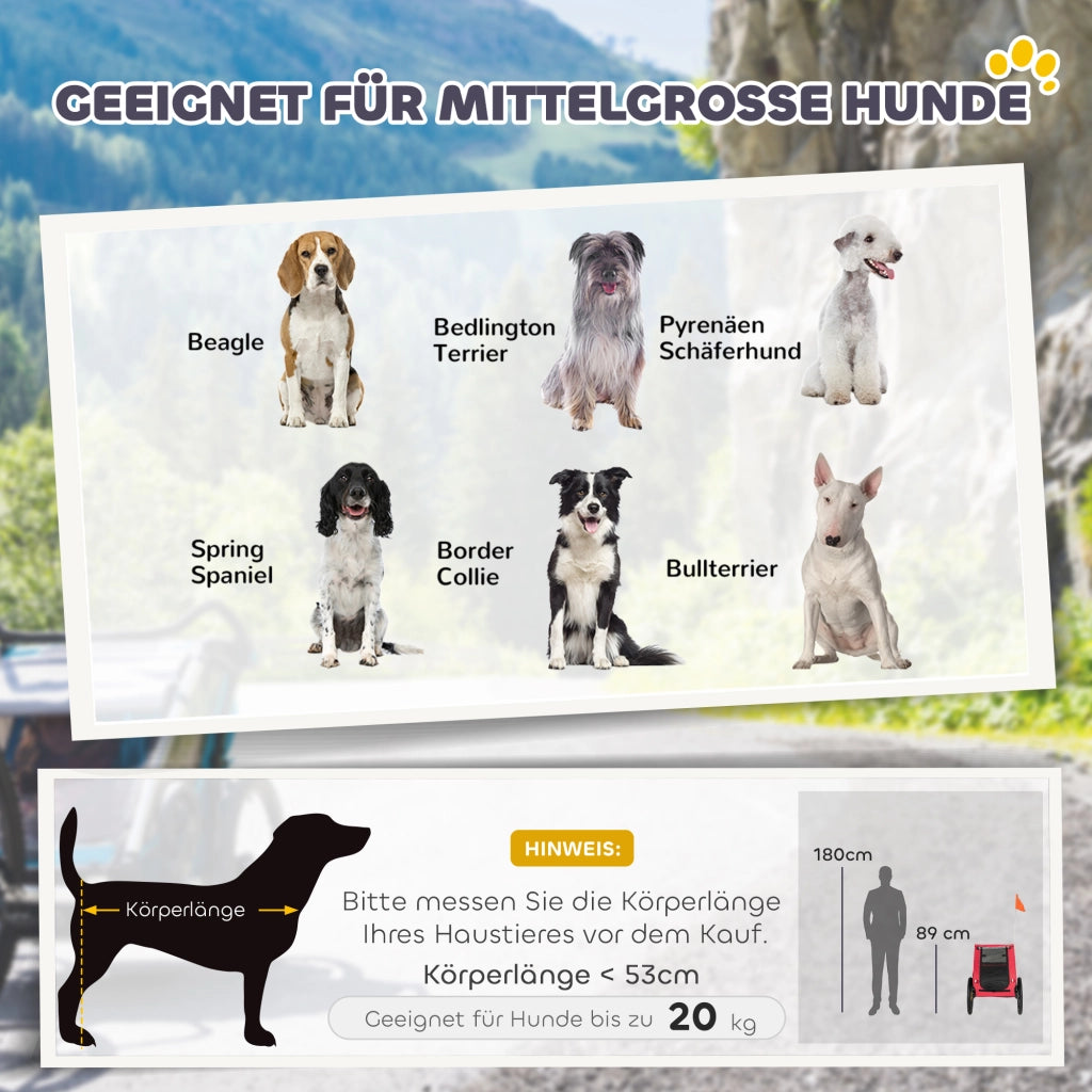 Trasportino per Cani Faltabile ¨C zephmum ¨C Rosso 138x70x89 cm
