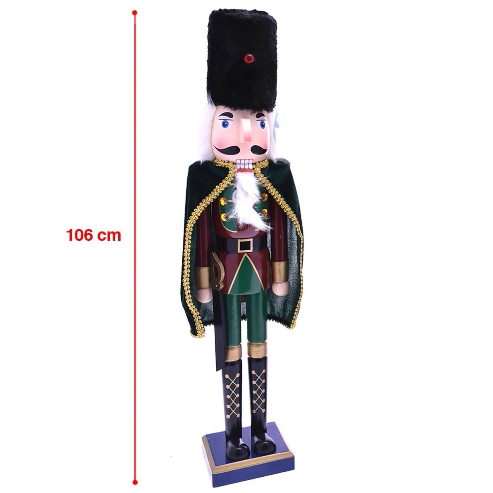 Soldato Schiaccianoci di Natale in Legno Altezza 106 cm Decorazioni Natalizie