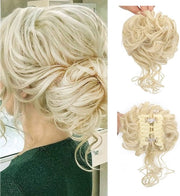 Clip da capelli a nodi - Inseribile - Velocemente incastrabile - Con chiusura a gomito - 12 x 8 x 5 cm - Biondo