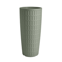 Vaso Cachepot Tyle tondo in resina h 85 cm Veca Color: TERRA LAGUNA