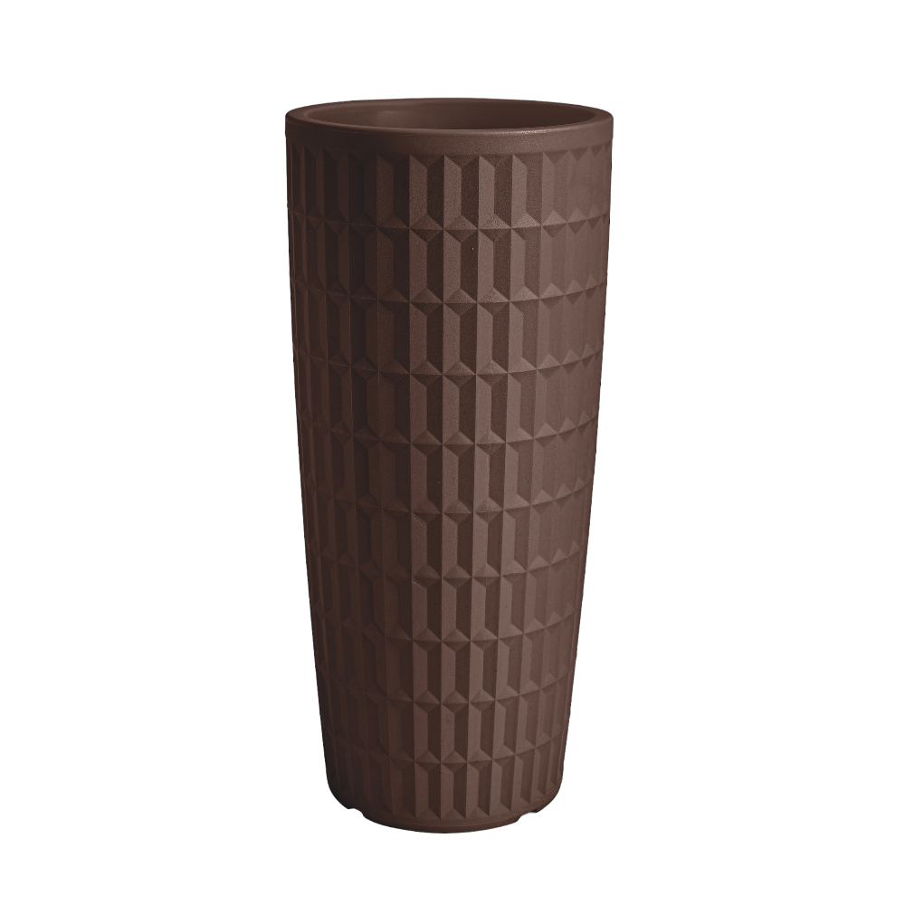 Vaso Cachepot Tyle tondo in resina h 85 cm Veca Color: BRONZO