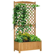 FIORIERA DA ESTERNO IN LEGNO D'ABETE CON DESIGN VERTICALE RIALZATO, 90X45X180 CM