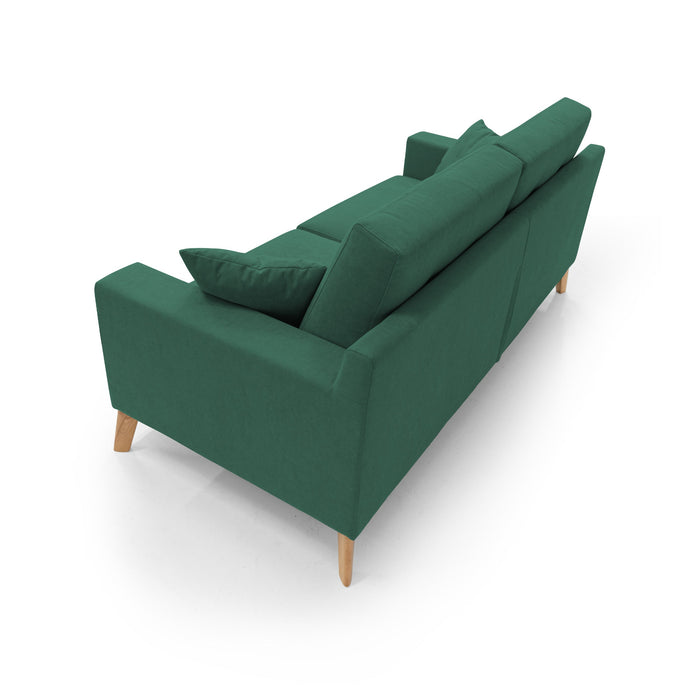 Danish Divano moderno in tessuto morbido impermeabile T02 186 cm verde
