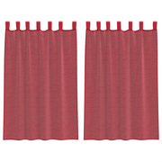 Tende in Voile con Tasche per Aste 2 pz Rosso Vino