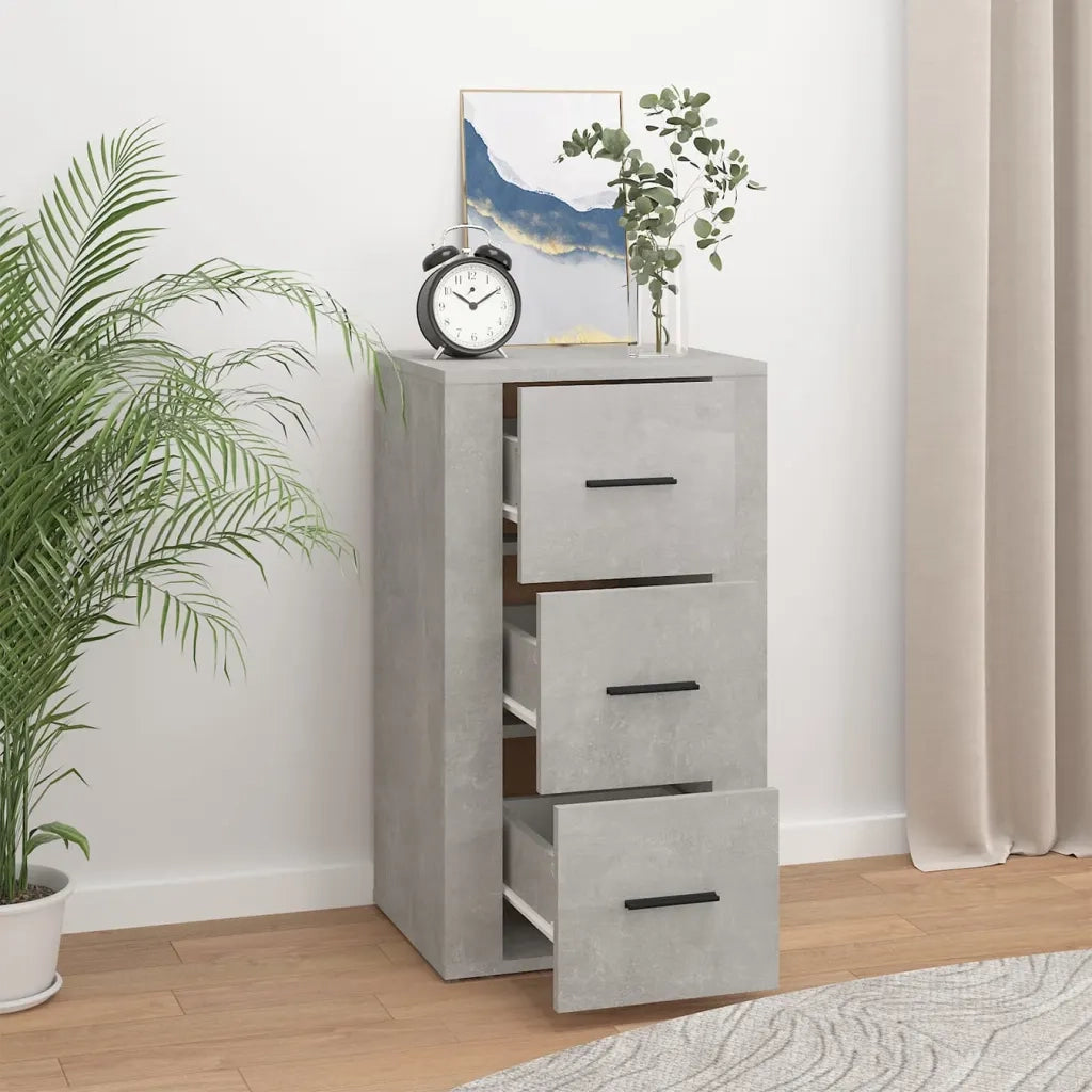 Credenza-Buffet-Armadio da cucina Grigio Cemento 40x33x70 cm in Legno Multistrato 739912