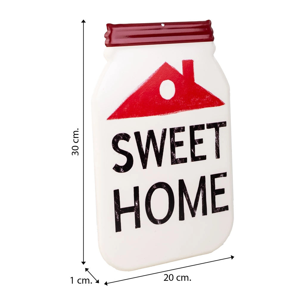 Placca in metallo rossa 30x20x1h