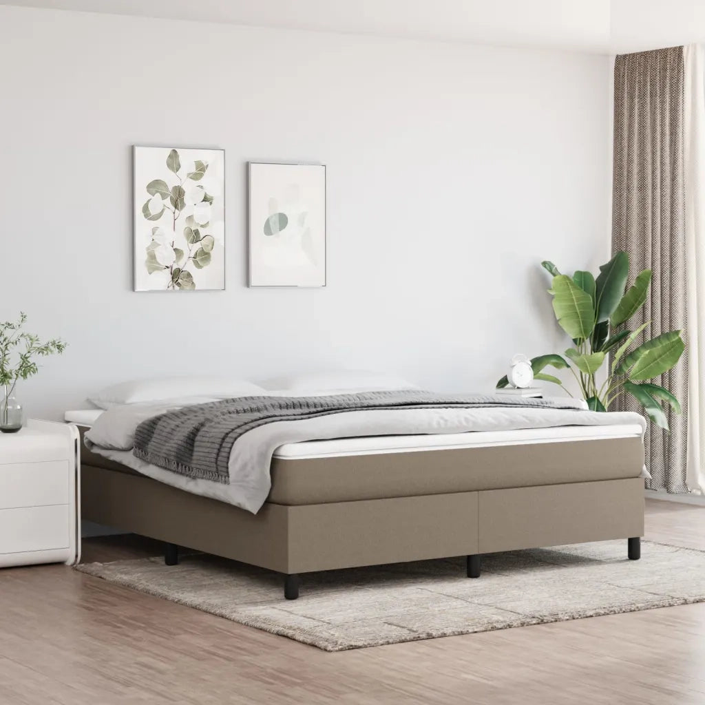 Struttura Letto a Rete a Molle Tortora 180x200 cm in Tessuto 3120882