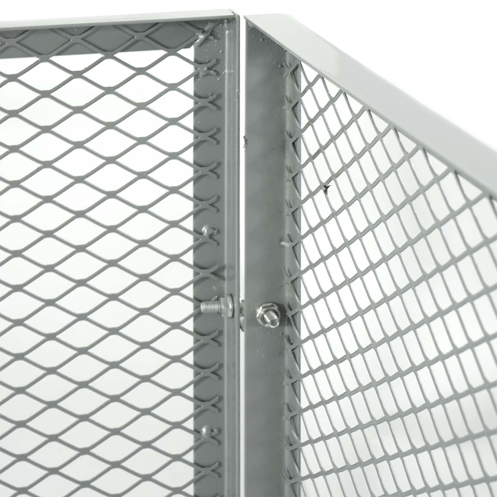 Compostiera 100x100x80cm per 800 litri di compost con griglie di metallo per il compostaggio aperto