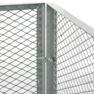 Compostiera 100x100x80cm per 800 litri di compost con griglie di metallo per il compostaggio aperto