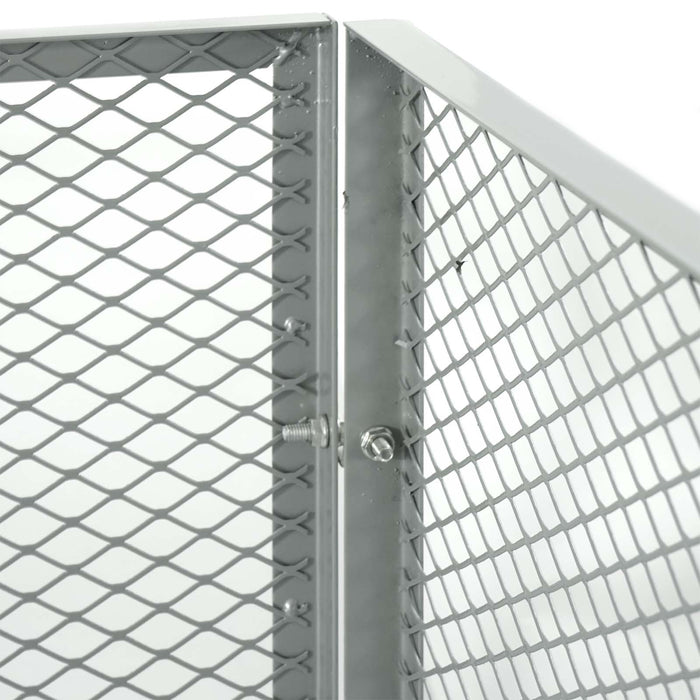 Compostiera 100x100x80cm per 800 litri di compost con griglie di metallo per il compostaggio aperto