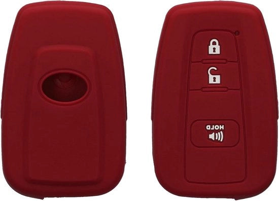 Tastiera di accensione compatibile con Toyota 2-3 tasti Smart Key - Rabarbaro rosso - Contenitore di tastiera di accensione