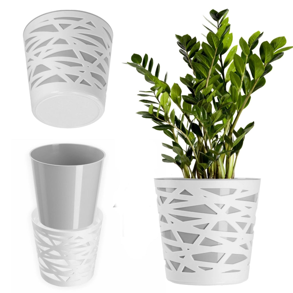 KADAX - Inserto in plastica per vaso di fiori e piante, 19 cm, grigio