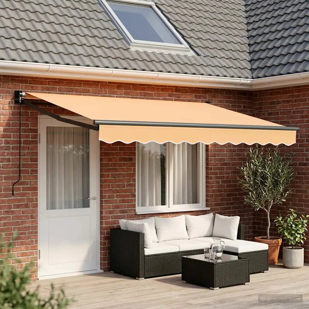 Tenda retrattile Sabbia 4 × 3 m 100% Poliestere e Alluminio 3426055